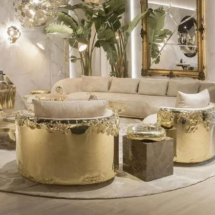 BOCA Italian Luxury Velvet Upholstered Armchair