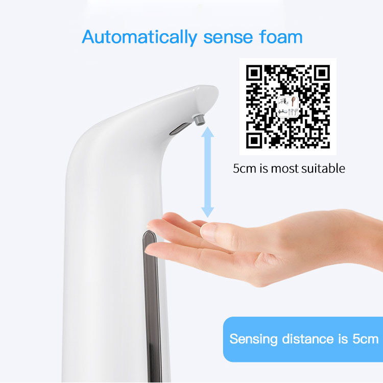 2020 Newest ABS Touchless Automatic sensor Liquid Hand foam Soap Dispenser rechargable for desktop