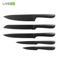 5pcs Kitchen Wood Knife Block Set