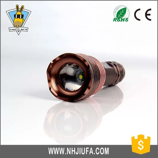 JF 3 Modes 1x18650 Batteries Adjustable Focus torch flashlight, flashlight torch, led flashlight torch