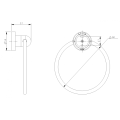 Polierter Chrom -Badezimmertuchring