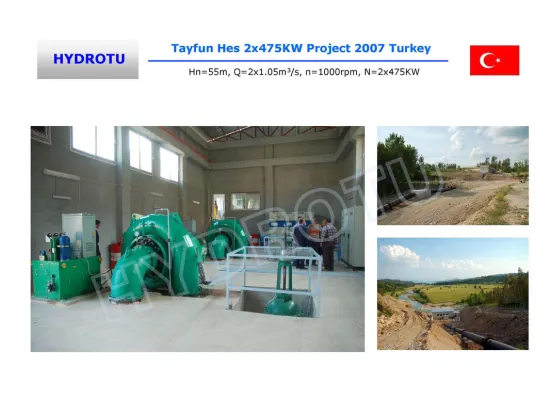 Small Horizontal Francis Hydro Turbine / Water Turbine With 100kw - 5mw Synchro Generator