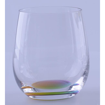 Lovely Drinking Glassware Set With Rainbow Bottom