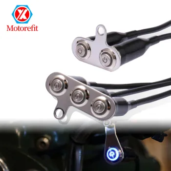 Universal Motorcycle 304 Bracket LED Lights and Waterproof Switch Kit