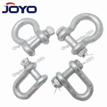 Galvanisé Drop forgée levage Pin de vis marine Bow Shackle G209