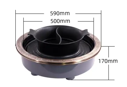 2-in-1 barbecue hot pot