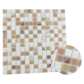 Gold line Rainbow pink modern mosaic tiles