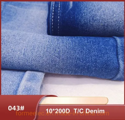 T/C Denim Fabric for Pants Skirt Dress Elastic Denim Satin Stretch Denim
