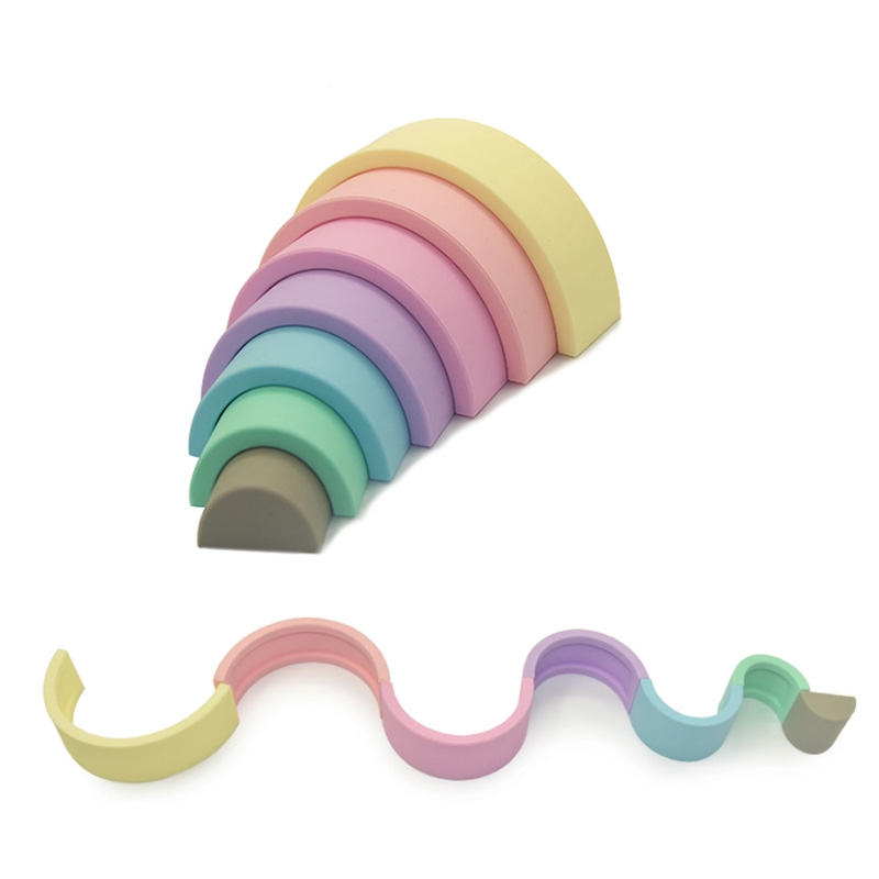 Rainbow arch bridge blocks toys