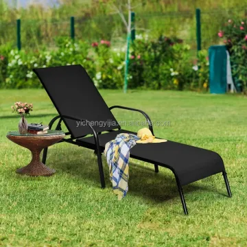 Outdoor Mesh Sun Lounger Chaise Lounge for Garden Furniture