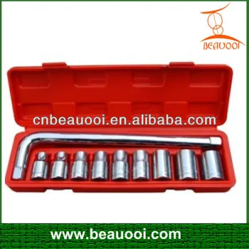 10pcs 1/2" DR socket tool set
