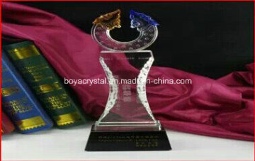 Top Grade Crystal Trophy with Company Logo a-37