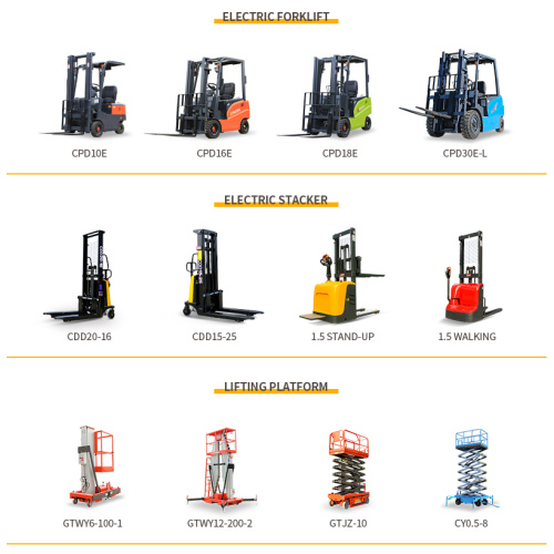 Fork Warehouse sobre 1Ton 1.2ton 1.5ton 2ton Elétrico Stacker Stacker elétrico completo