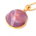 Collier avec pendentif Agate Drusy Cave naturelle