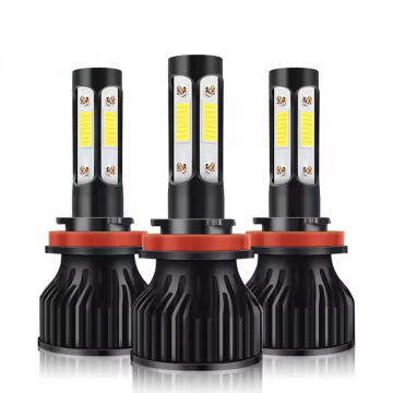 Aluminum V7 4 Sides Auto Lighting System H7 H11 48W 12000lm H4 Car LED Headlight Bulb