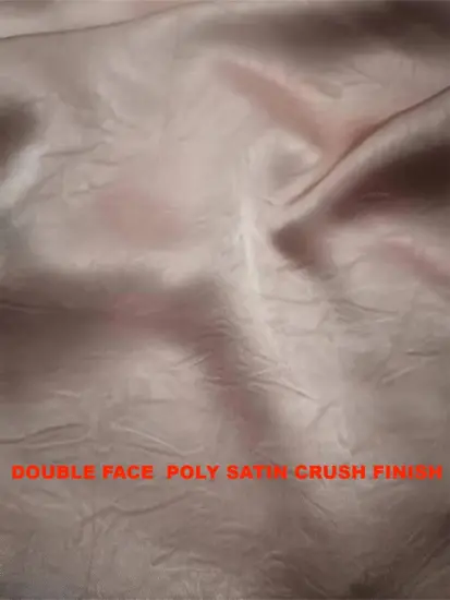 Woven Polyester Dull Satin Double Face Crushed Fabric