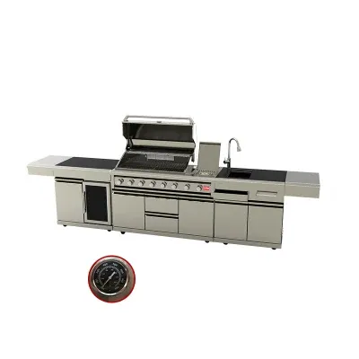 Factory Hot Luxurious Stainless BBQ Grill Barbecue Kitchen Outdoor Cabinet