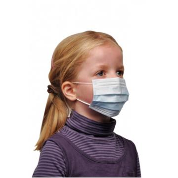 children with disposable face mask