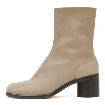 Trendy Women's Leather Toe Separation Boots