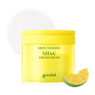 Korean Goodal Green Tangerine Vita-C Dark Spot Care Pad - 70ea Skin Care Toner Pads for Removing Dark Spots