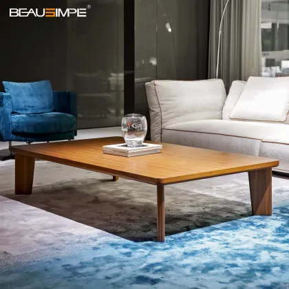 Arnold Minimalist Coffee Table in Walnut Veneer