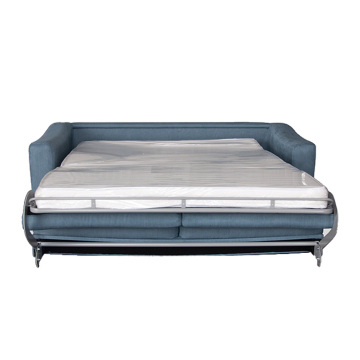 EURA Modern Design Curved Arm Sofa Bed with Metal and Wood Frame