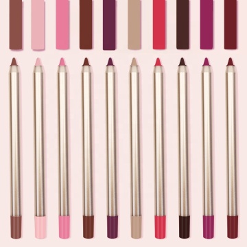 Luxury Pink Packaging Lipliner with Rose Gold Accents - Cruelty-Free and Private Label