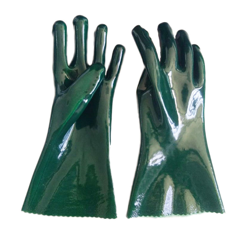 Green cotton lining with chemical proof gloves