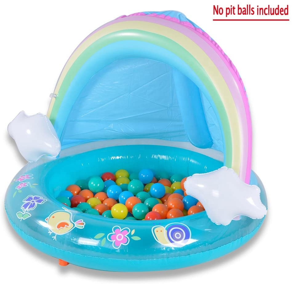 Inflatable Baby Pool Rainbow Baby Toddlers Splash Pool