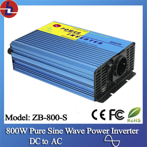 800W 24V DC to 110/220V AC Pure Sine Wave Inverter