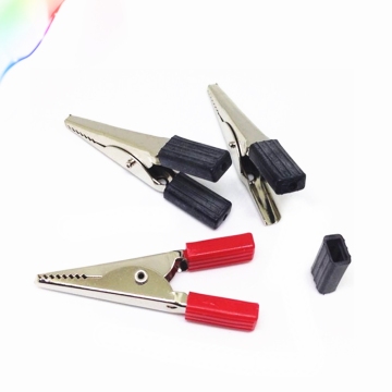 10 pcs 50mm Plastic Handle Test Probe Metal Alligator Clips