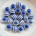 Blau 8MM 500Pcs Streifen Afrikanische Hochzeit Shamballa Polystyrol Nigeria Harz Schmuck Alibaba Swarovski Lose Laterne Perle