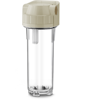 Soporte de montaje con tapa gris de 10 pulgadas, rosca de manguera 1/2