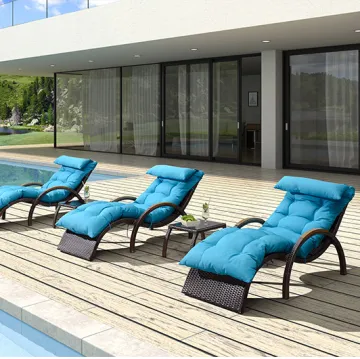 All Weather Wicker Rattan Chaise Lounge Chair - Classic Garden Outdoor Furniture