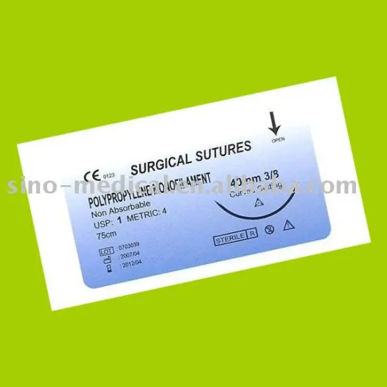 polypropylene monofilament suture with needle