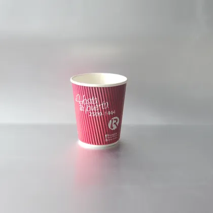 Red Ripple Disposable Coffee and Juice Cups