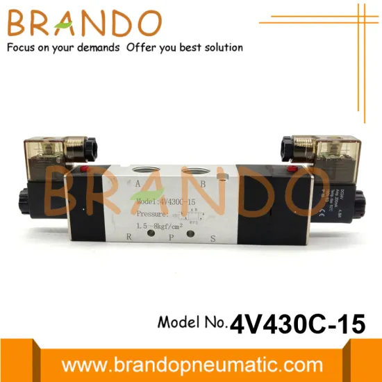 4V430C-15 Airtac Type Pneumatic Solenoid Valve 5/3 Way