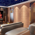 Painéis de parede com absorção de som em tecido para home theater