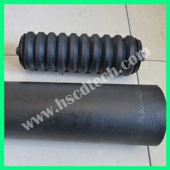 Antimagnetic polymer composite materials impact roller for conveyor
