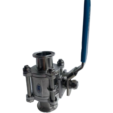 CF8M SS 3PC Thép không gỉ 304 Kẹp vệ sinh kết thúc Van bóng 2 chiều