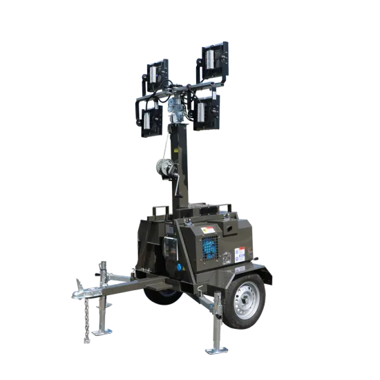 movable telescopic gas high mast led light tower