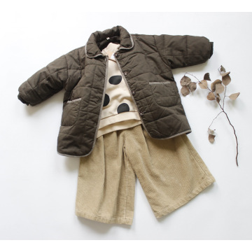 Children's Retro Loose Cotton Coat