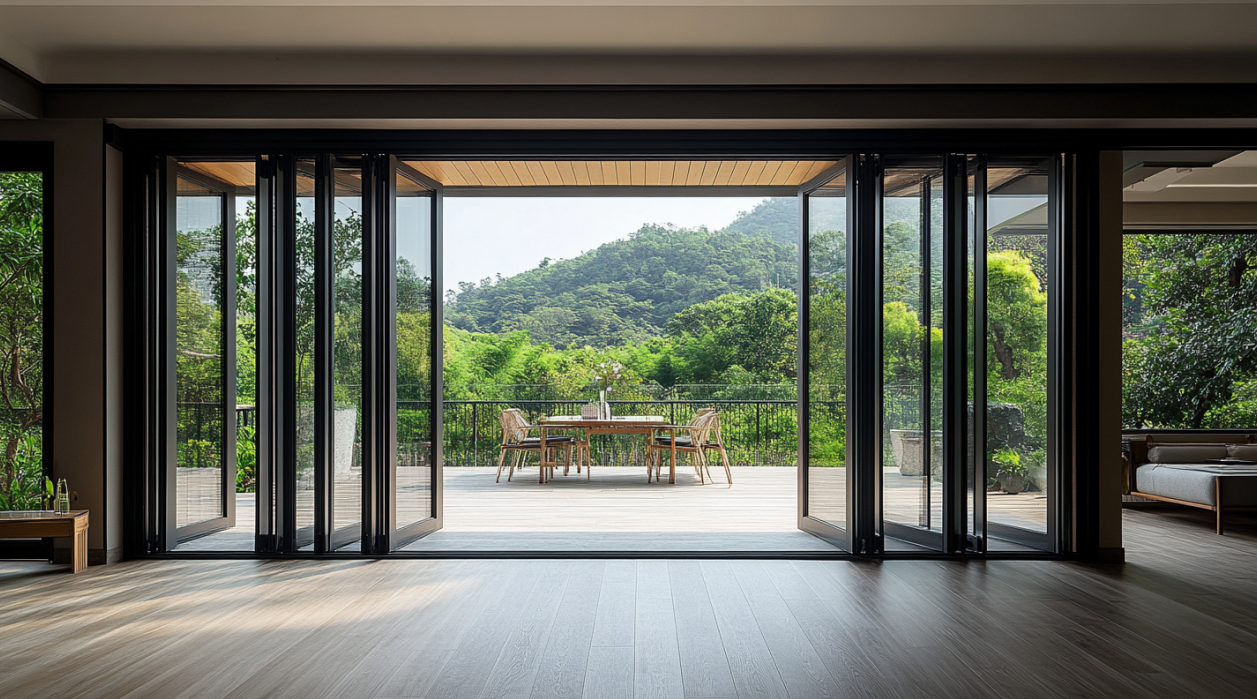 Aluminum folding doors