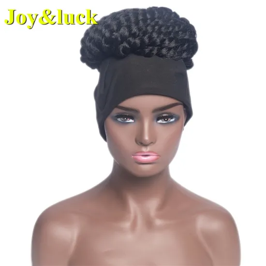 African Black Hairband Wholesale Wigs Ladies Hair Curly Short Twsit Braided Headband Wigs for Black Women Synthetic Hair Wigs