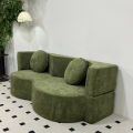 Transformable Compressed Sofa with Round Cushions