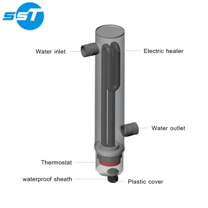 SST CE Certified Solar Water Heater Tube with Central Heat Pump and Electrical Heater