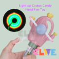 Light up cactus hand fan without candy