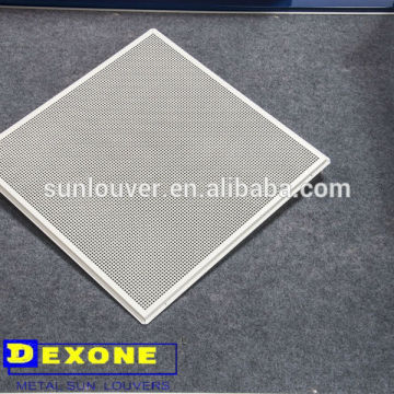 perforated Clip in suspended metal ceiling aluminium ceiling tiles 600*600mm