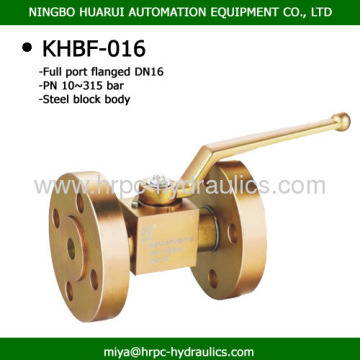 High Pressure Two Way Flanged Manual Type Oilfield Hydraulic Ball Valves Dn16 