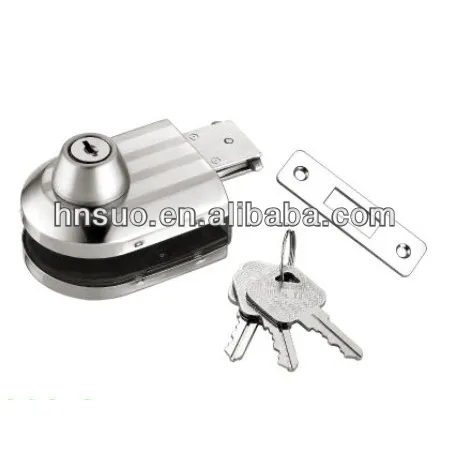 frameless heavy duty security commercial glass door lock